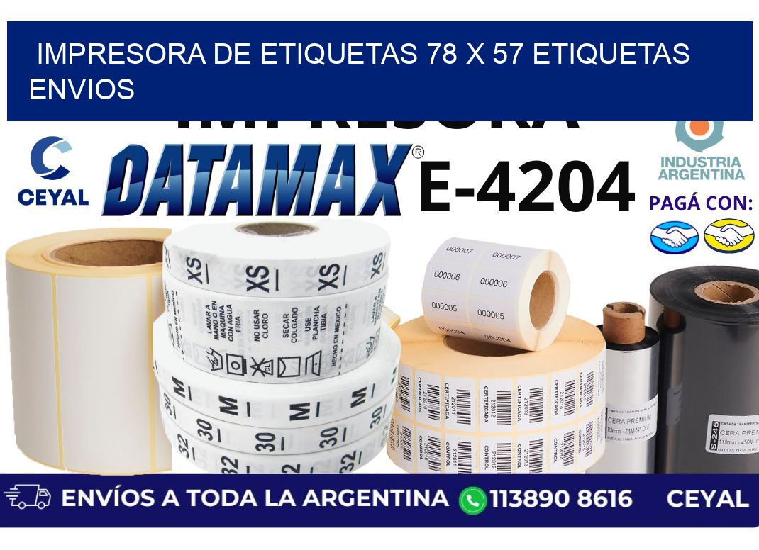 impresora de etiquetas 78 x 57 etiquetas envios