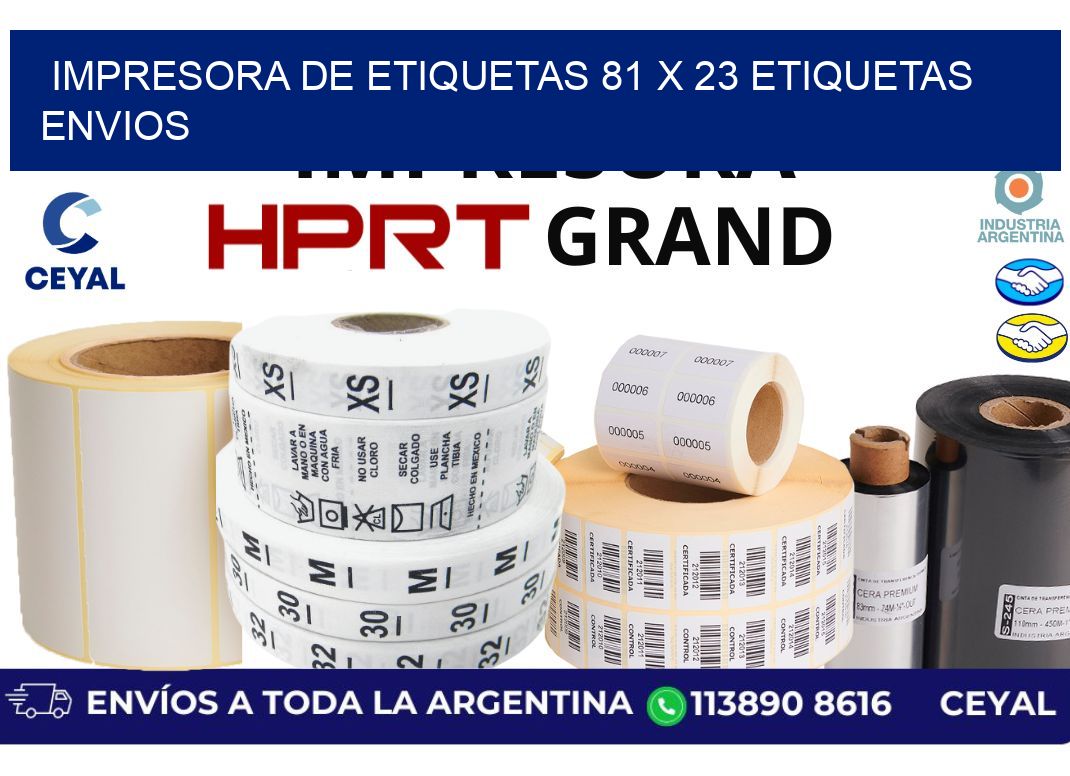 impresora de etiquetas 81 x 23 etiquetas envios