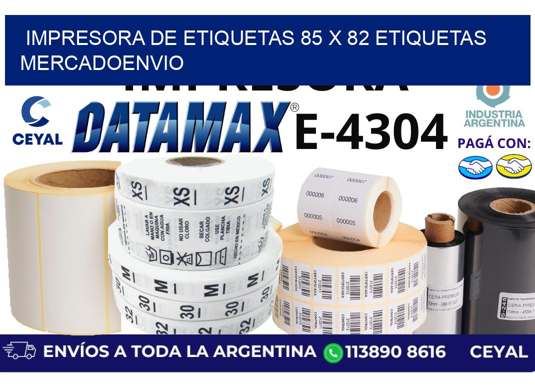 impresora de etiquetas 85 x 82 etiquetas mercadoenvio