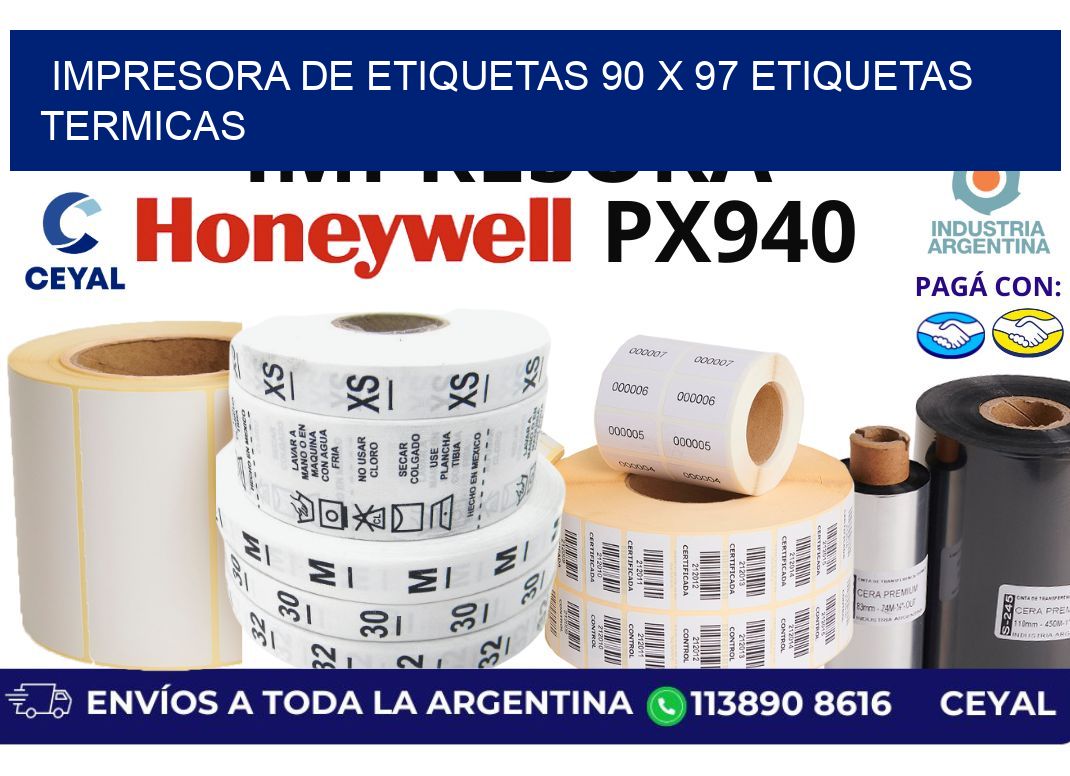impresora de etiquetas 90 x 97 etiquetas termicas