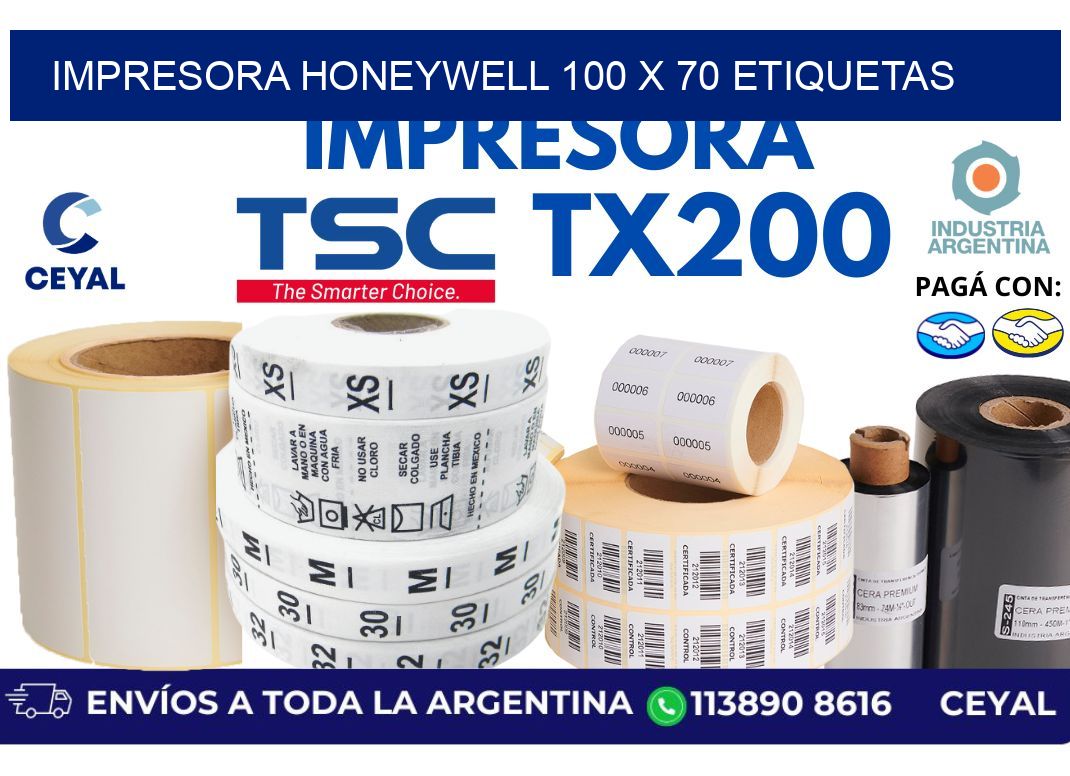 impresora honeywell 100 x 70 etiquetas