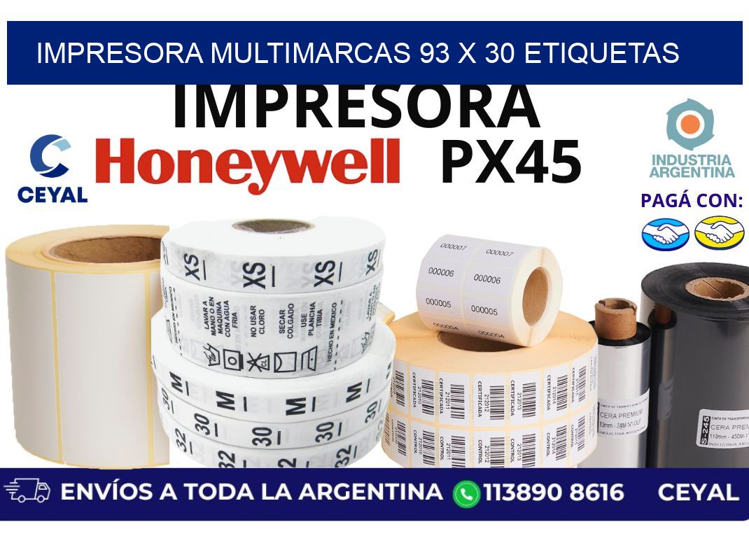 impresora multimarcas 93 x 30 etiquetas