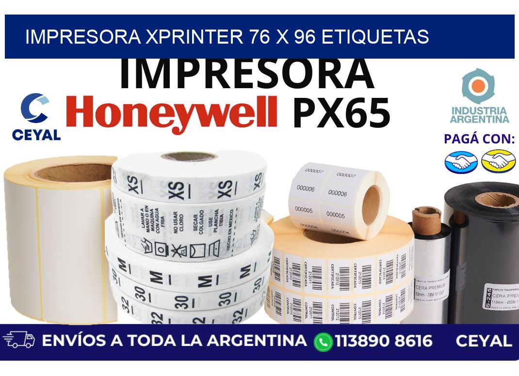 impresora xprinter 76 x 96 etiquetas
