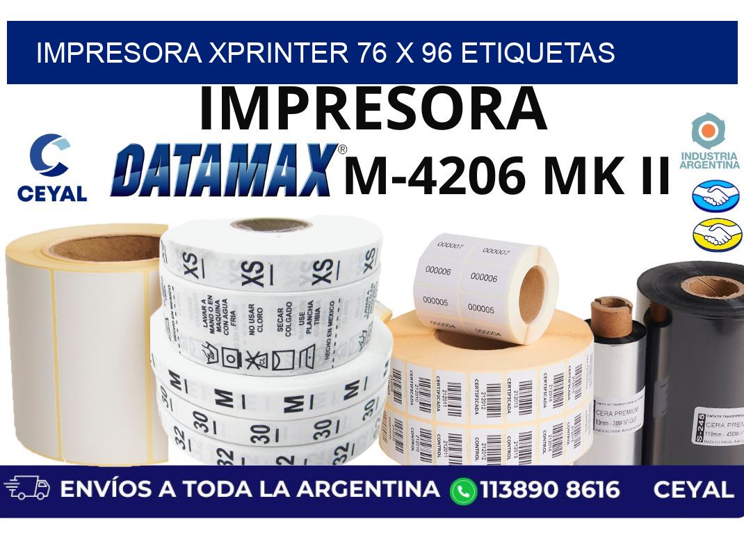 impresora xprinter 76 x 96 etiquetas