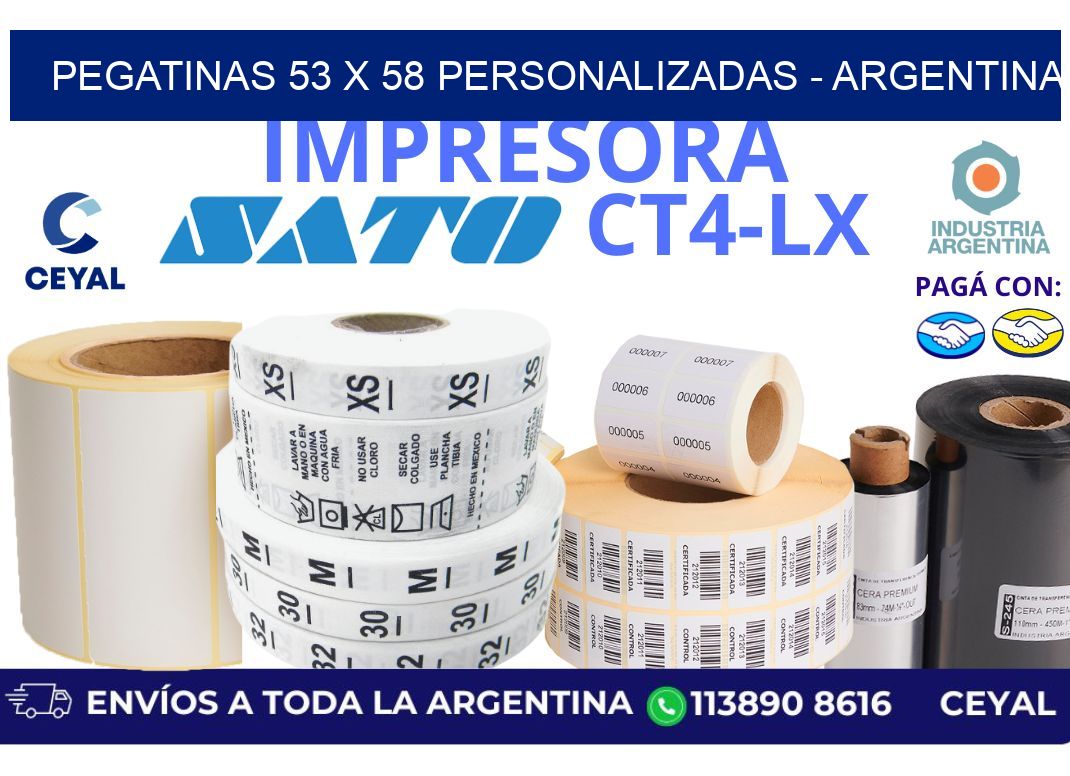 pegatinas 53 x 58 personalizadas - Argentina