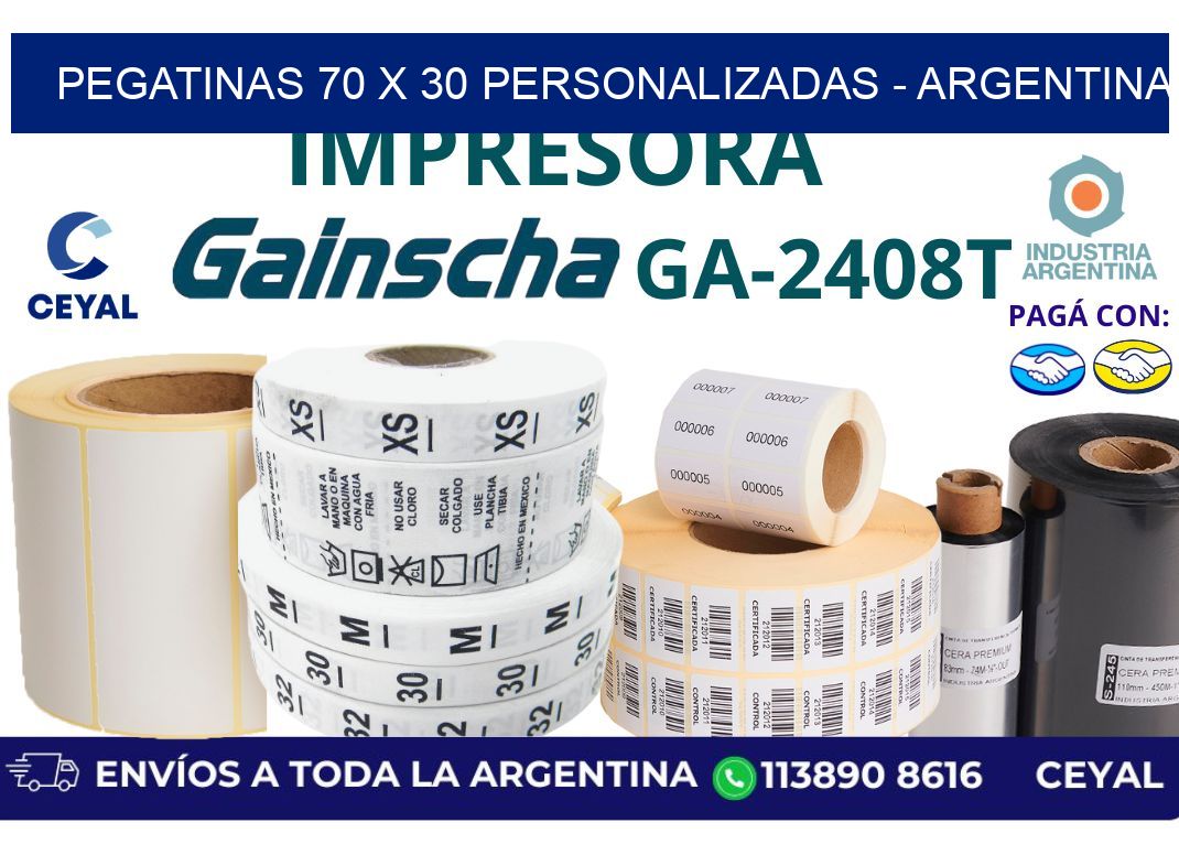 pegatinas 70 x 30 personalizadas - Argentina