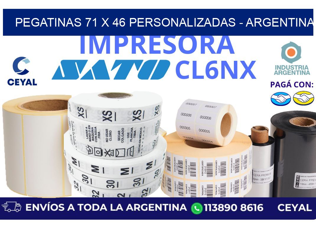 pegatinas 71 x 46 personalizadas - Argentina
