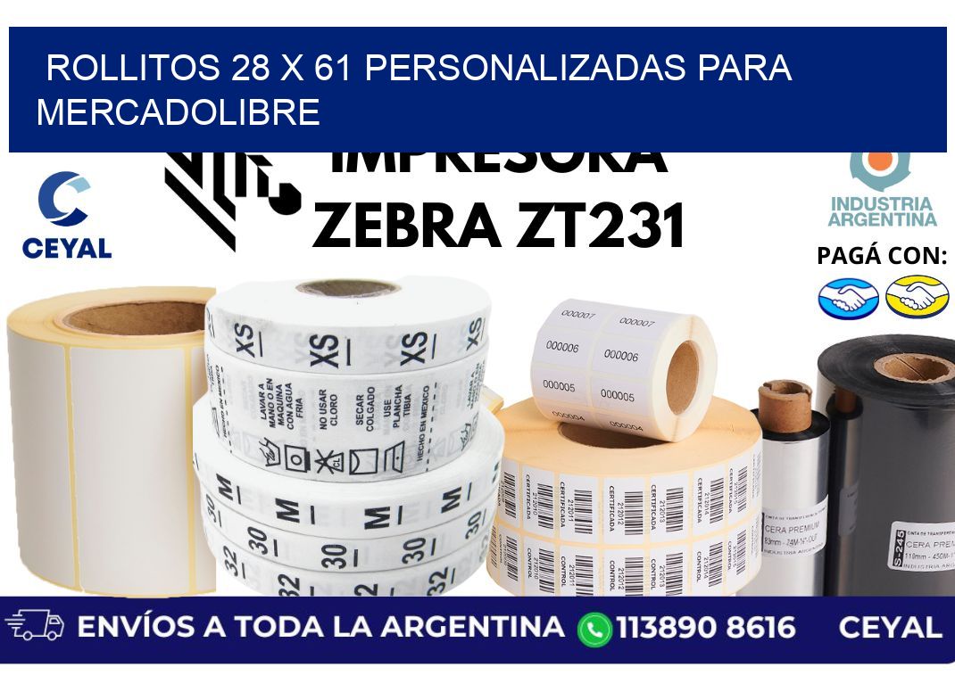 rollitos 28 x 61 personalizadas para mercadolibre