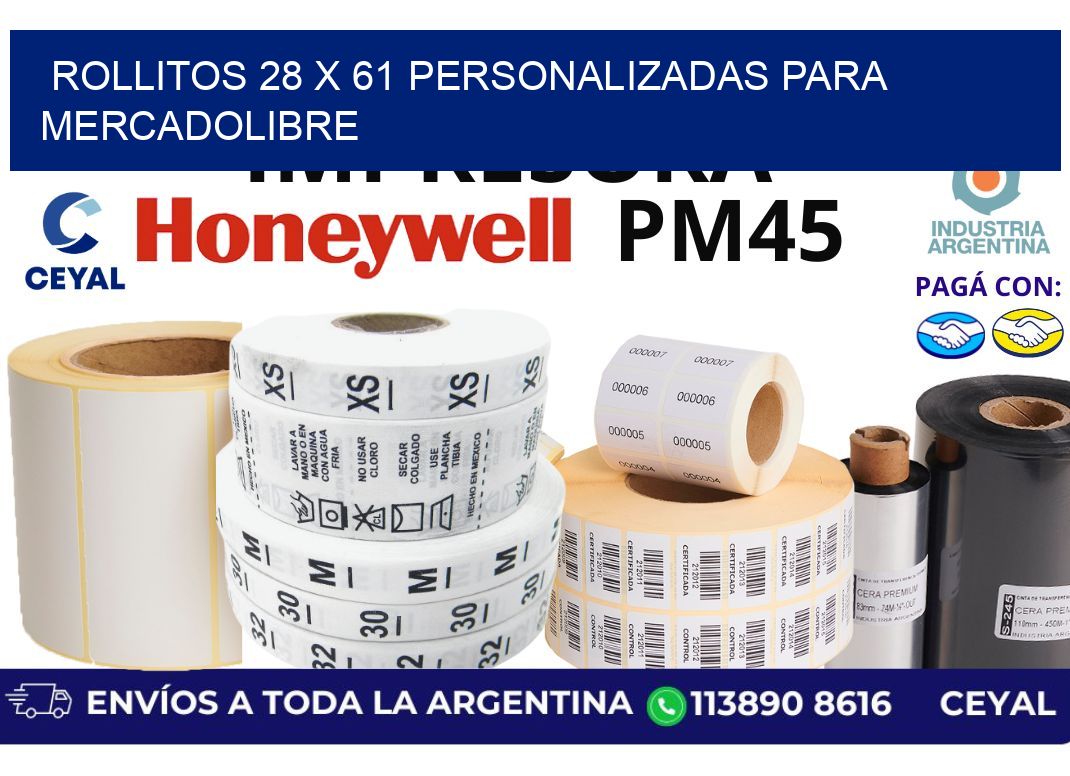 rollitos 28 x 61 personalizadas para mercadolibre