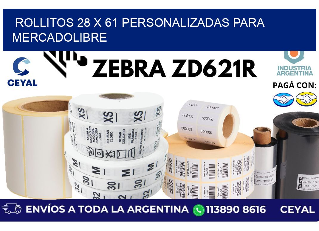 rollitos 28 x 61 personalizadas para mercadolibre