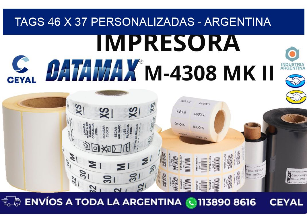 tags 46 x 37 personalizadas - Argentina
