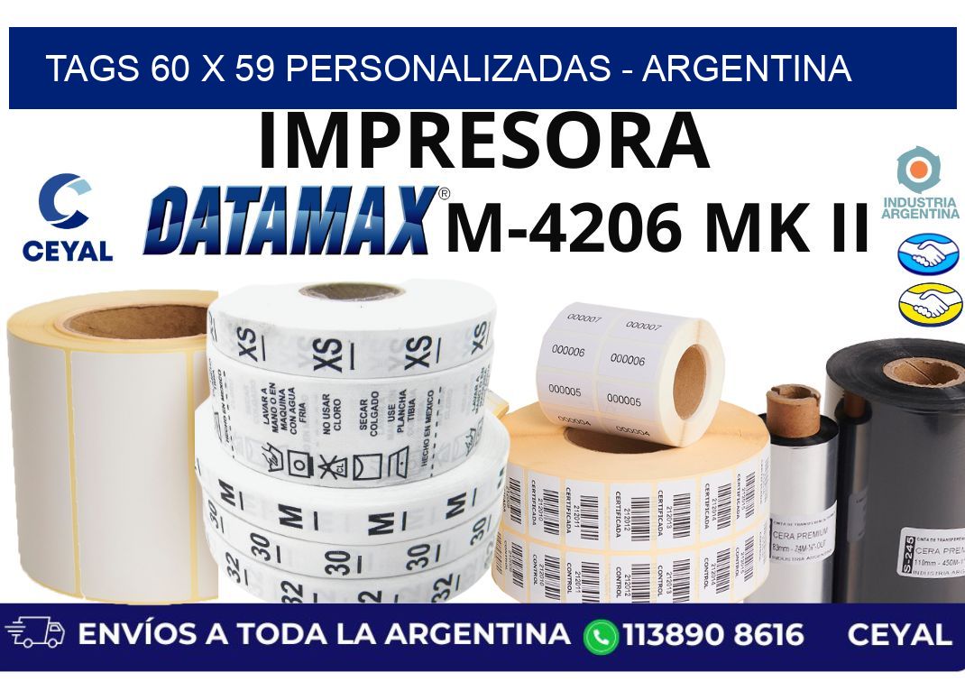 tags 60 x 59 personalizadas – Argentina