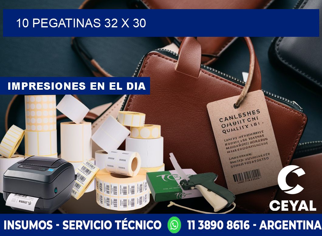 10 PEGATINAS 32 x 30