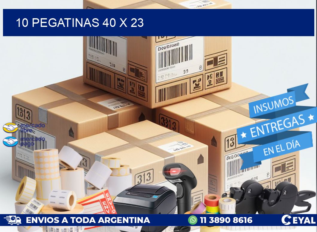 10 PEGATINAS 40 x 23