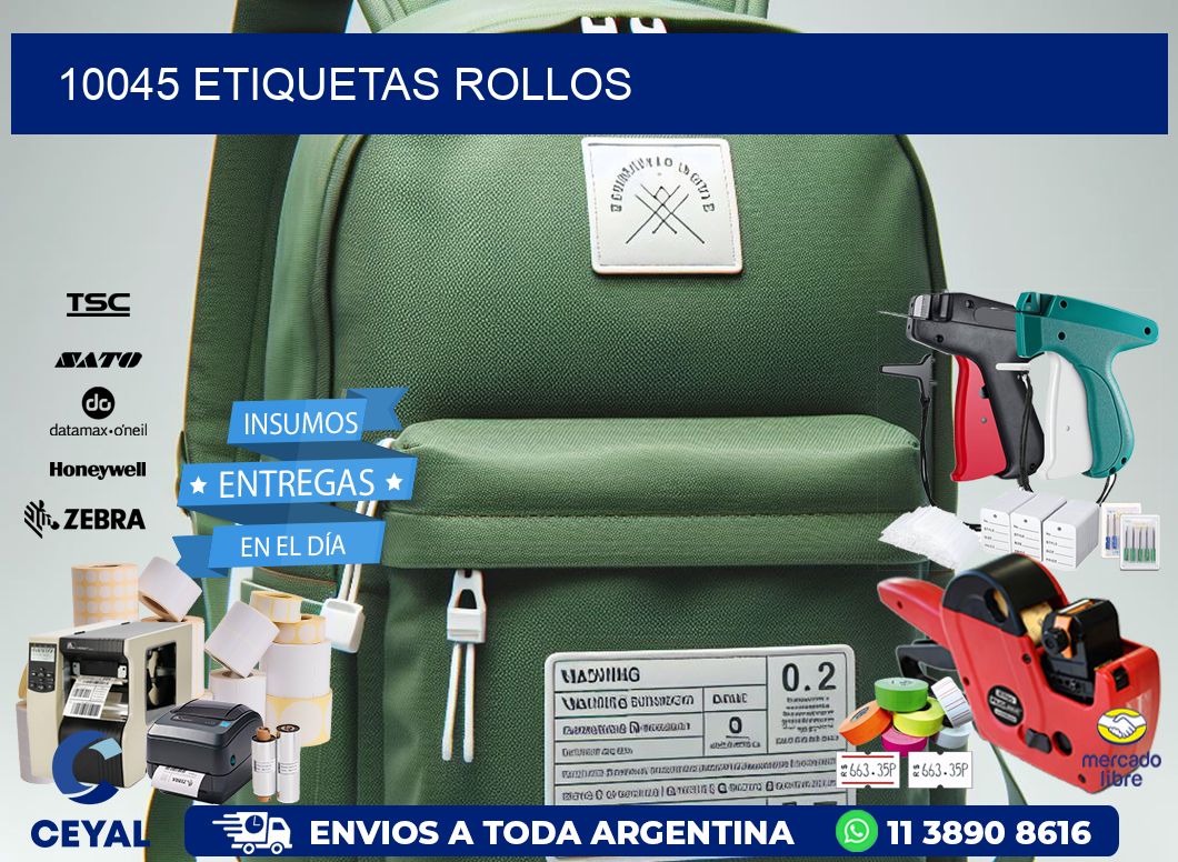 10045 etiquetas rollos