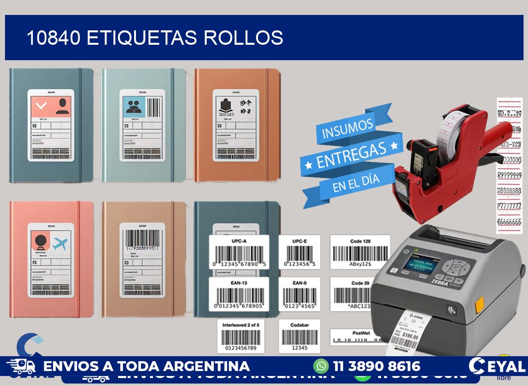 10840 Etiquetas rollos