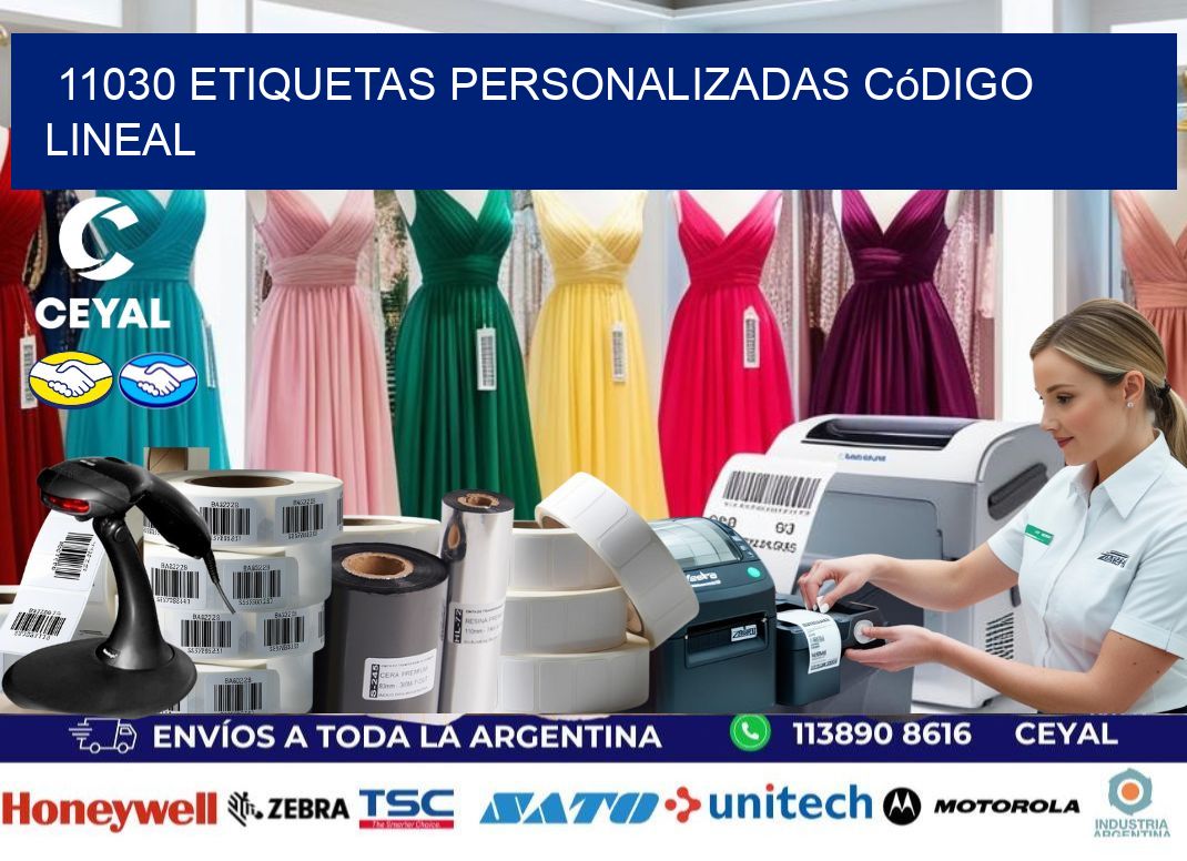 11030 Etiquetas personalizadas código lineal