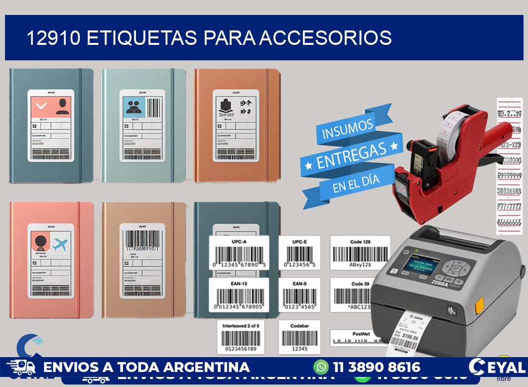 12910 Etiquetas para accesorios