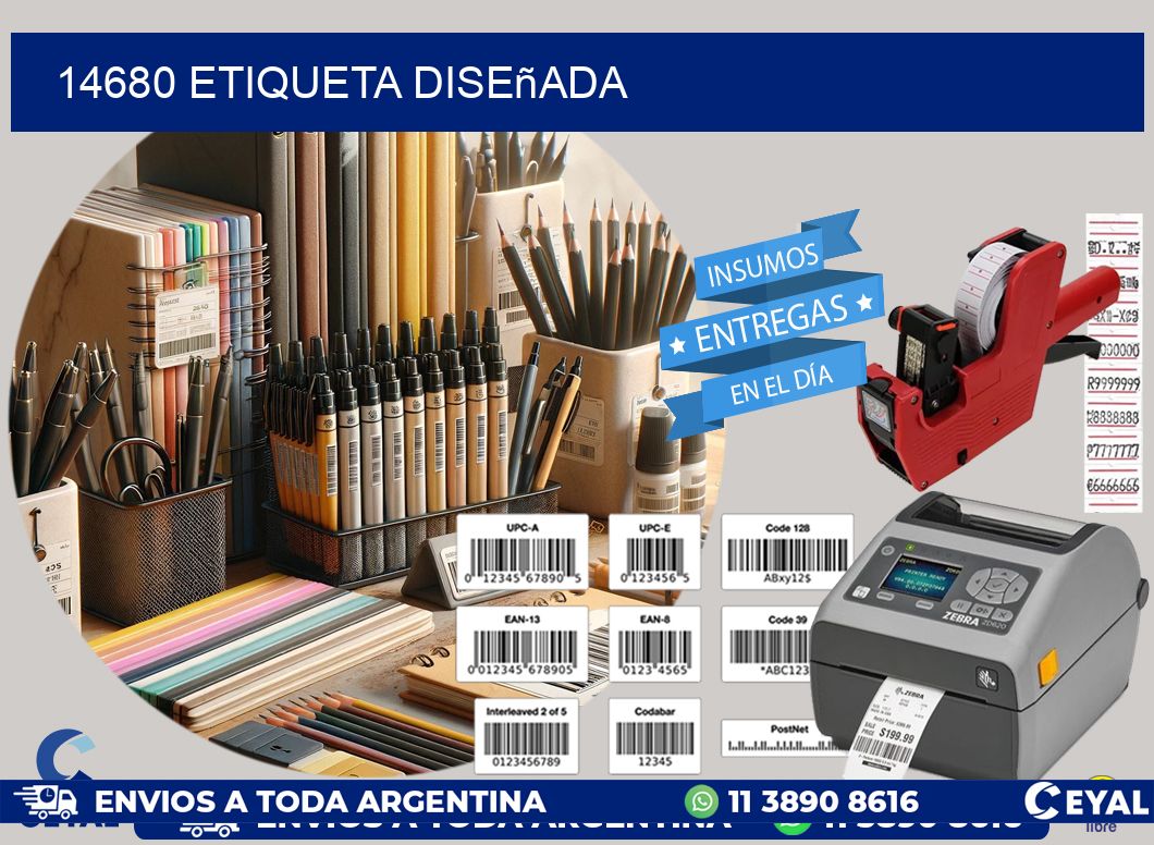 14680 etiqueta diseñada