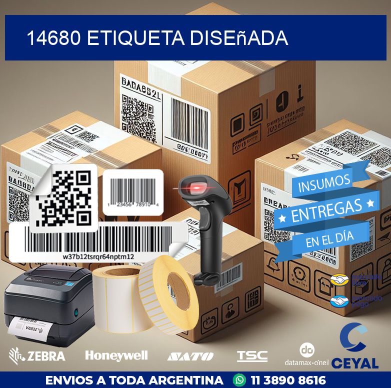14680 etiqueta diseñada