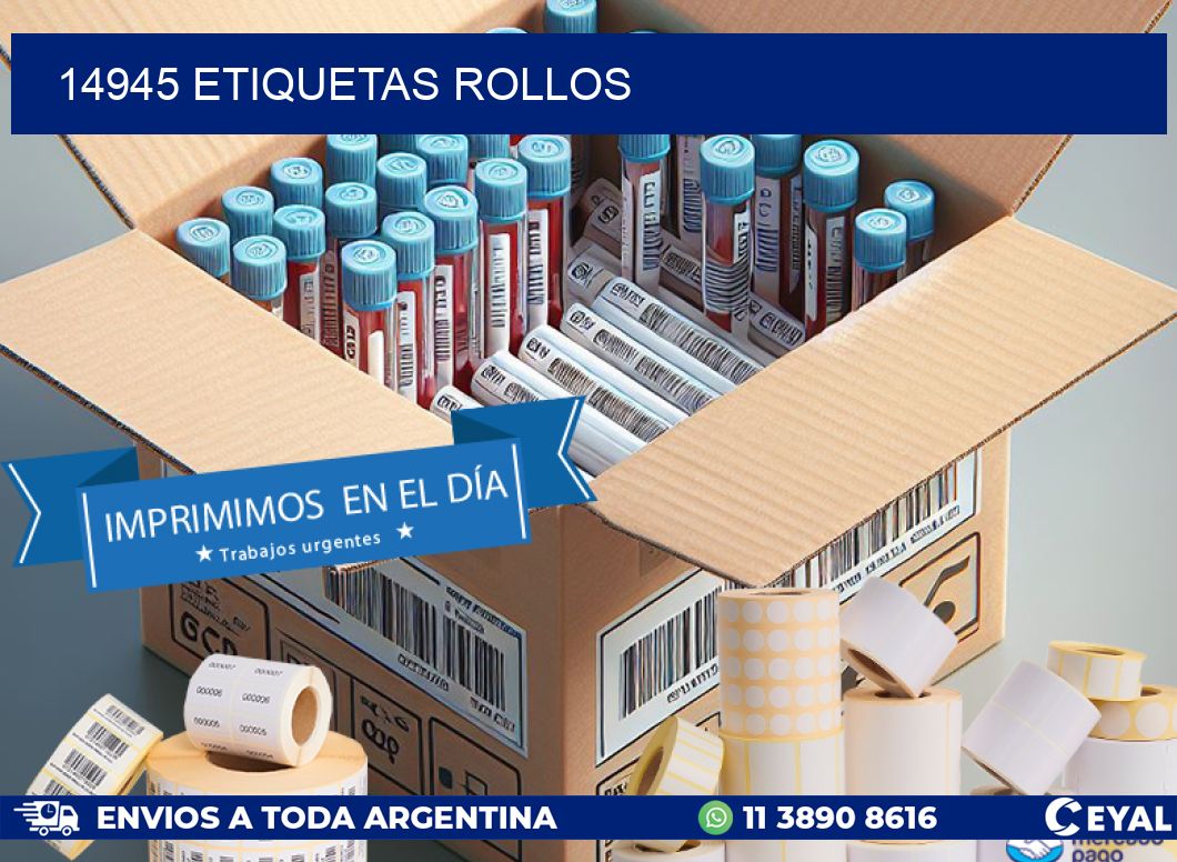 14945 etiquetas rollos