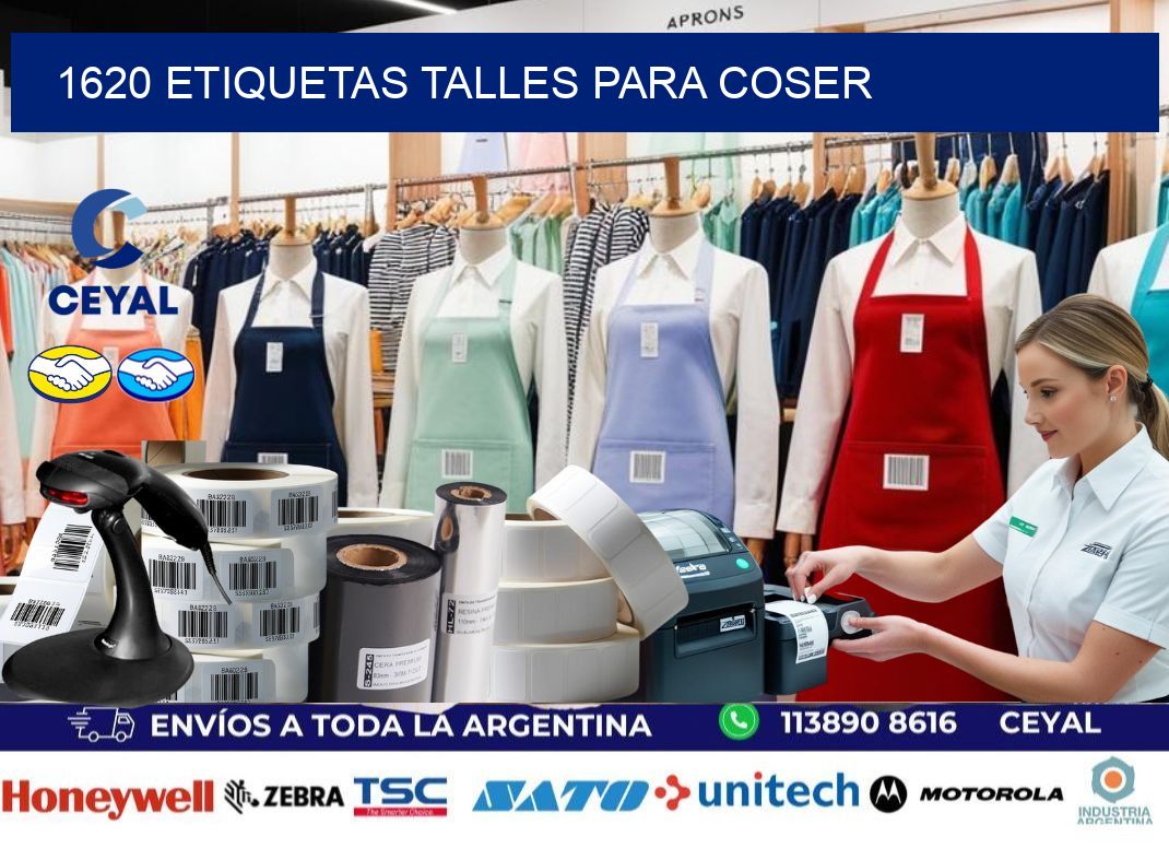 1620 ETIQUETAS TALLES PARA COSER