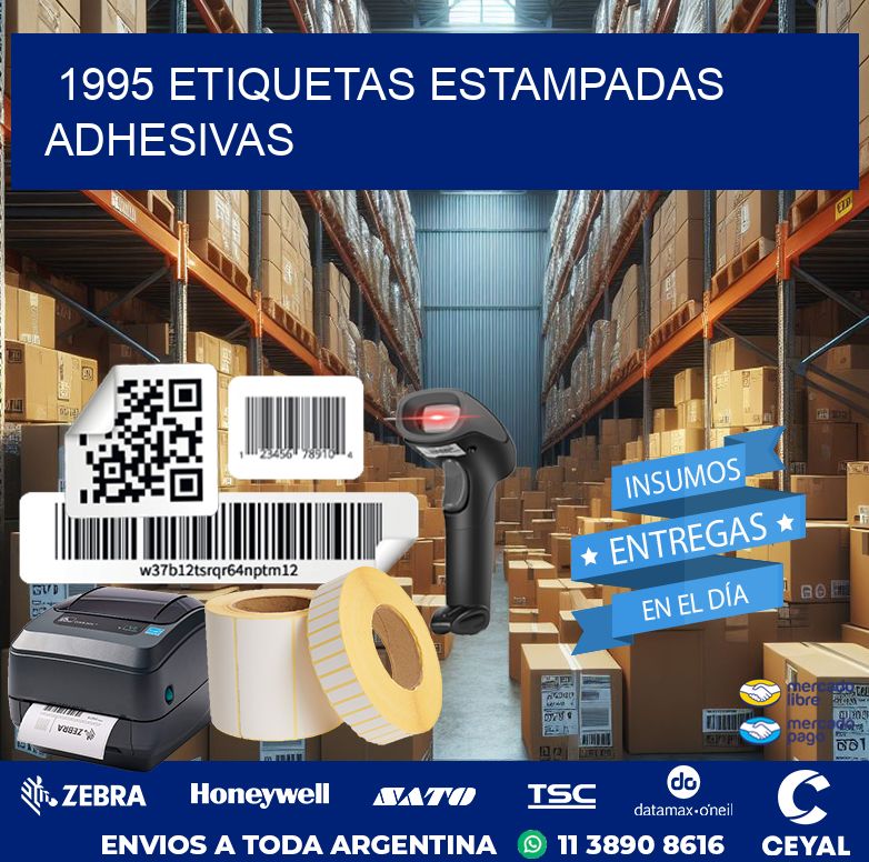 1995 etiquetas estampadas adhesivas