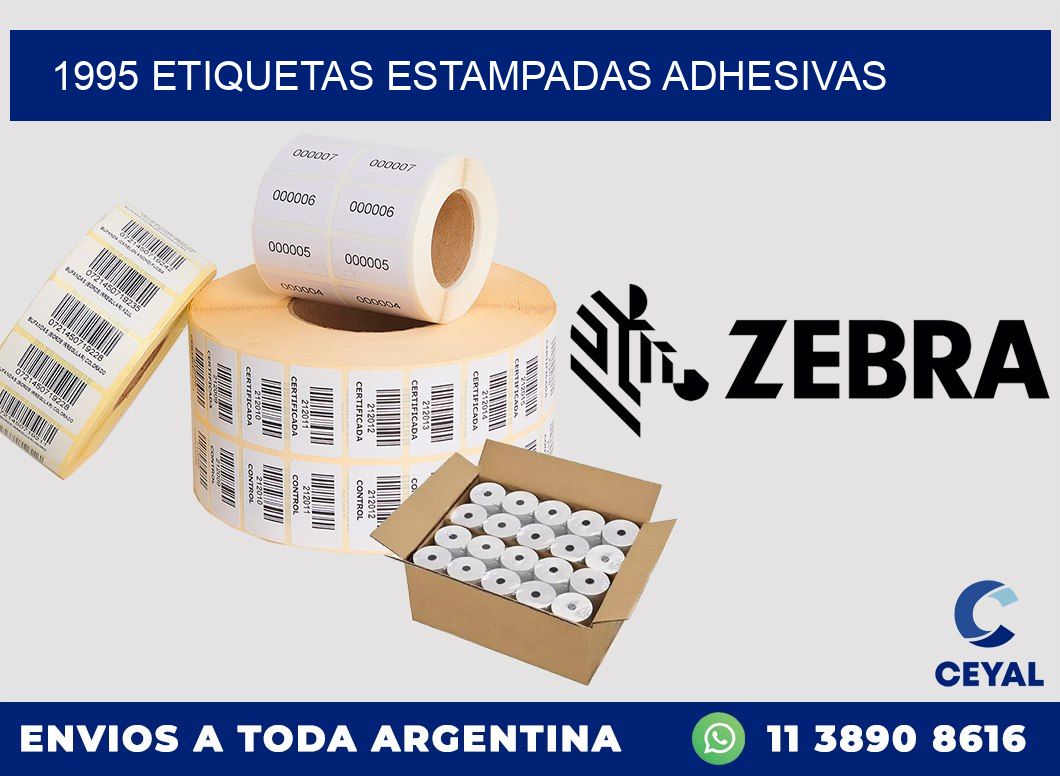 1995 etiquetas estampadas adhesivas