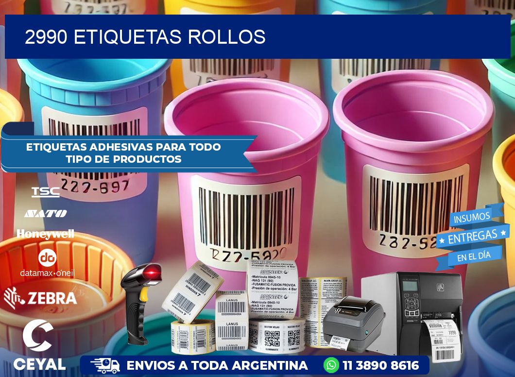 2990 etiquetas rollos