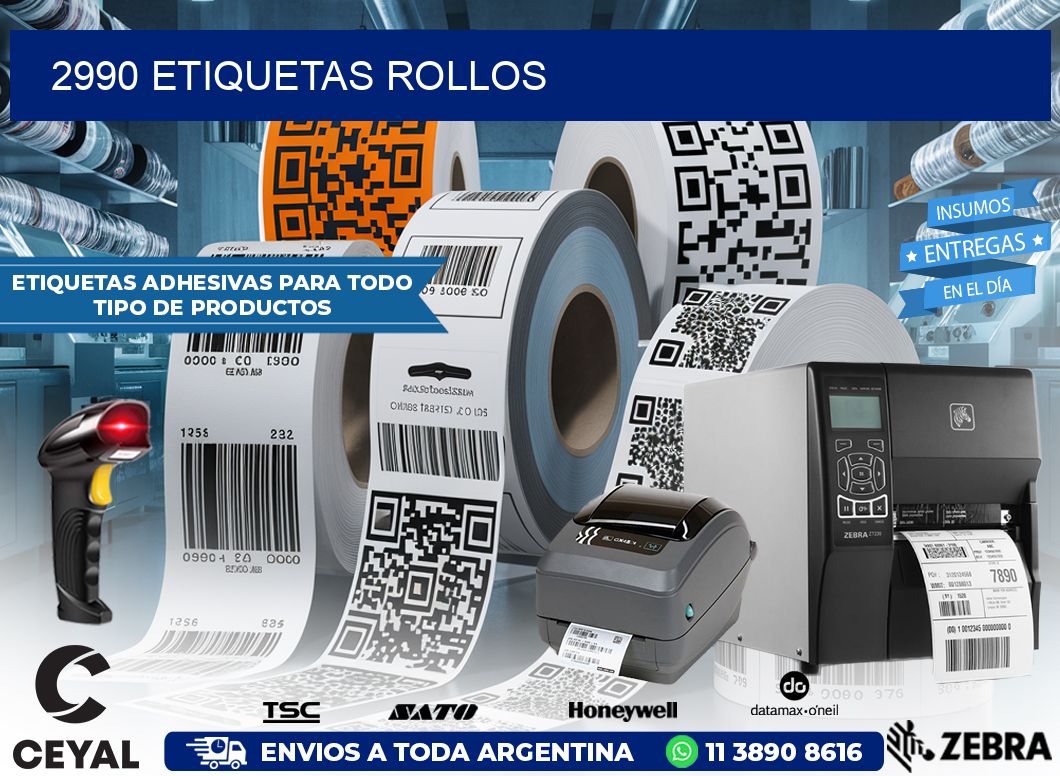 2990 etiquetas rollos