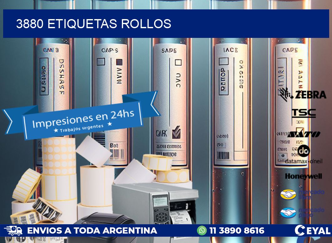 3880 etiquetas rollos