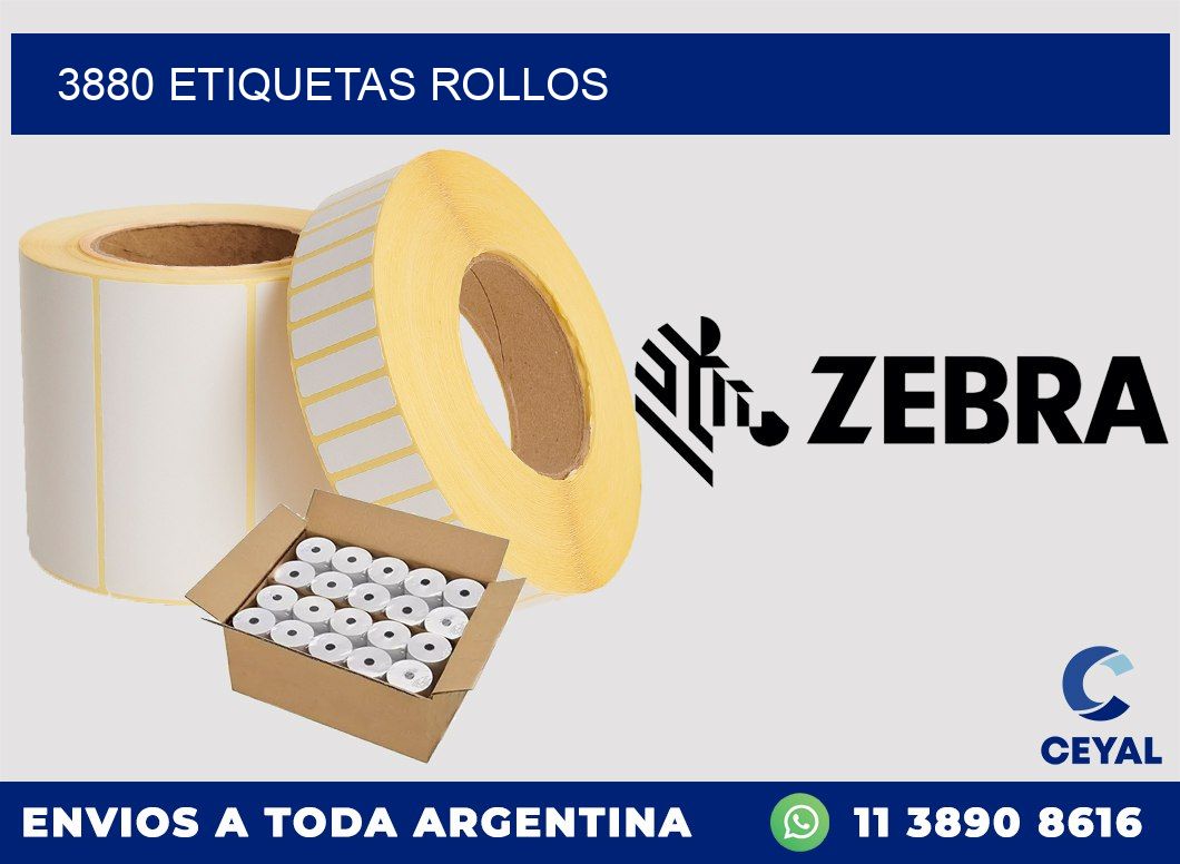 3880 etiquetas rollos
