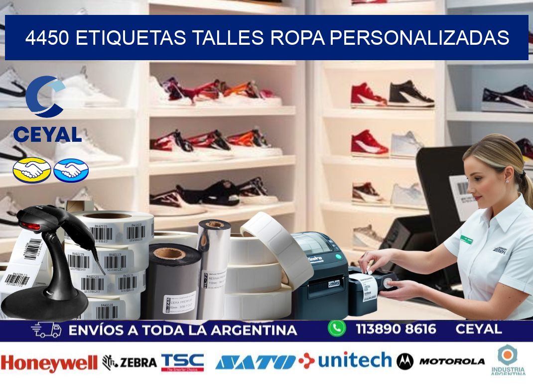 4450 ETIQUETAS TALLES ROPA PERSONALIZADAS