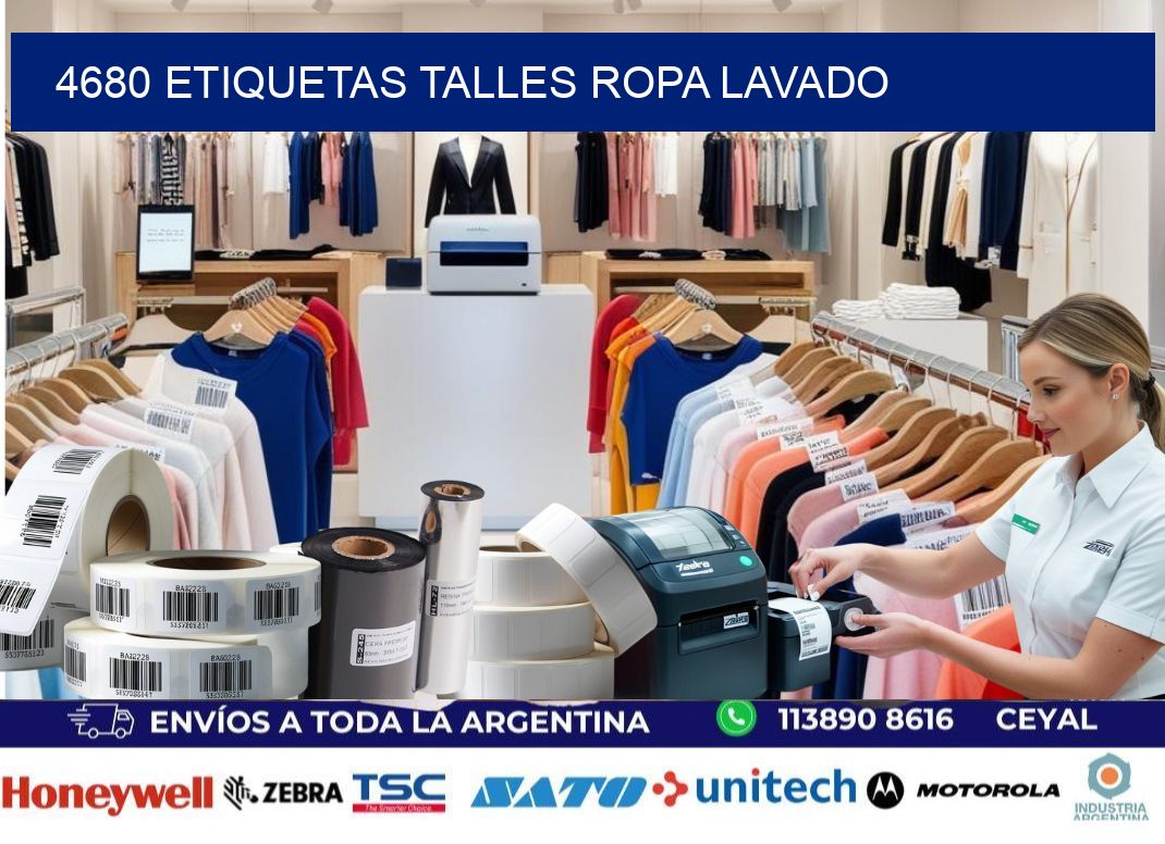 4680 ETIQUETAS TALLES ROPA LAVADO