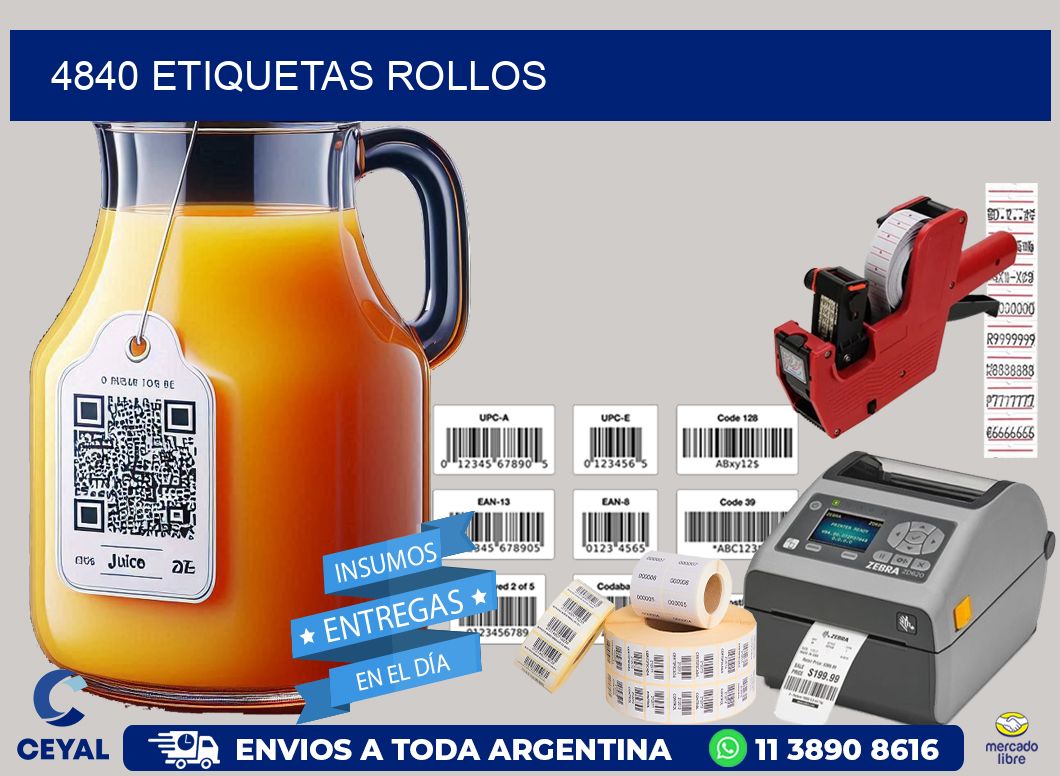 4840 etiquetas rollos