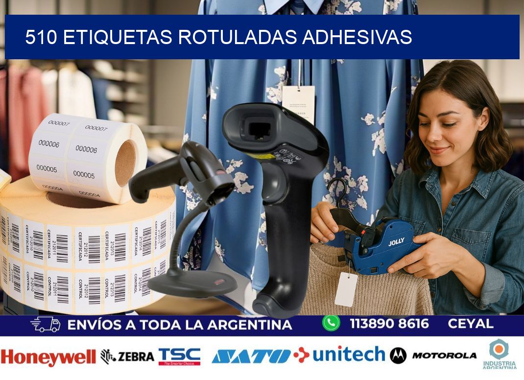 510 etiquetas rotuladas adhesivas