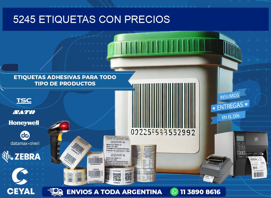 5245 etiquetas con precios