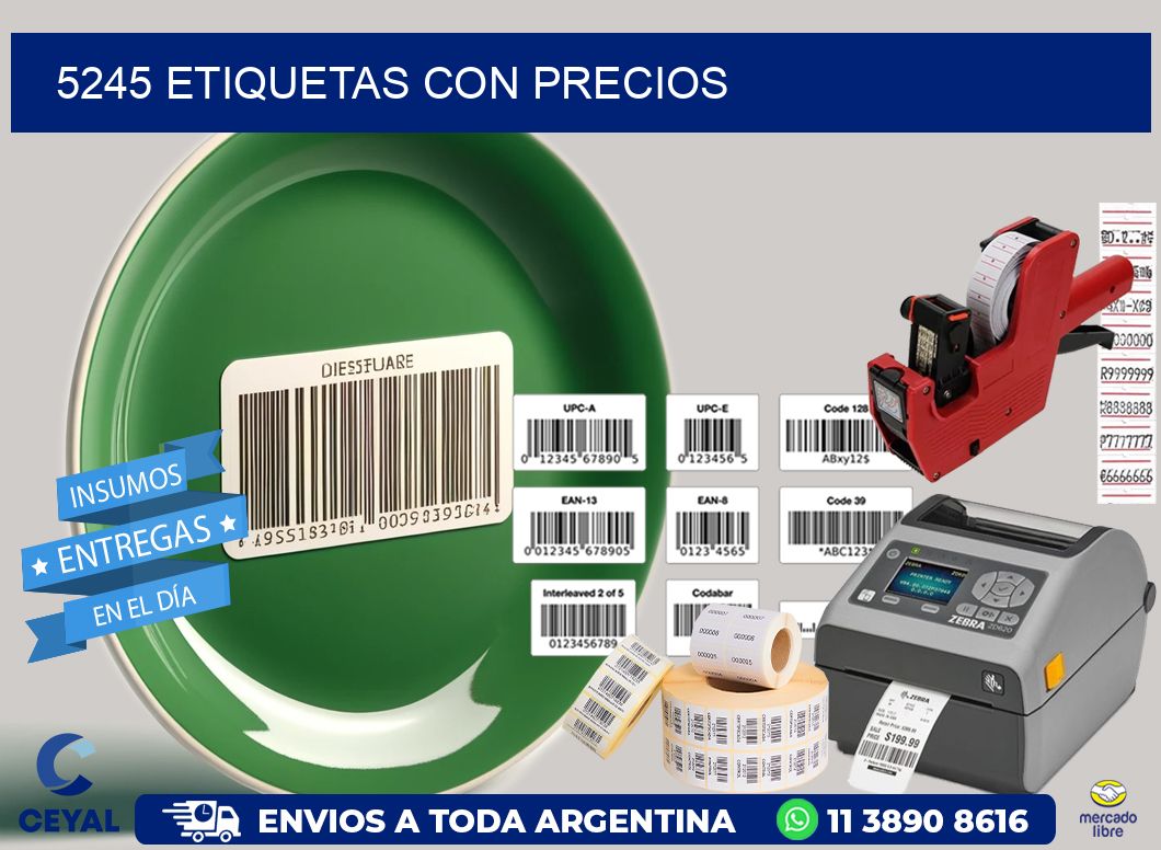 5245 etiquetas con precios