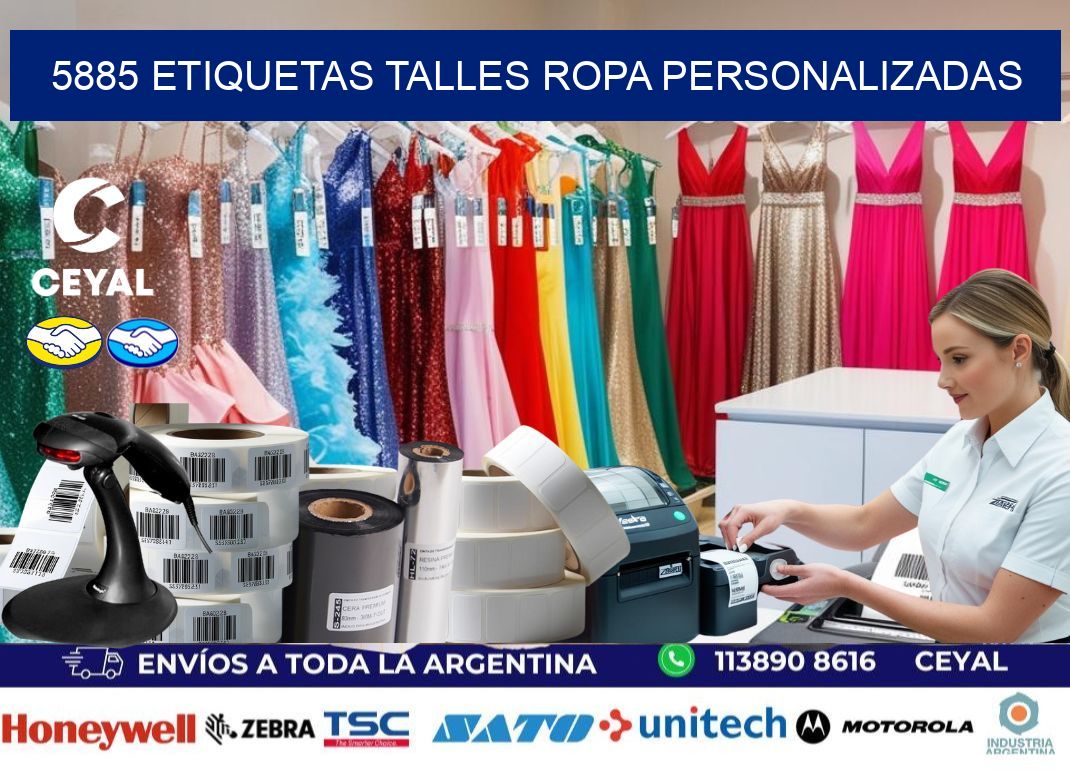 5885 ETIQUETAS TALLES ROPA PERSONALIZADAS