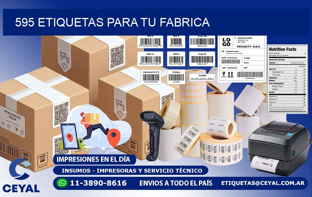 595 etiquetas para tu fabrica