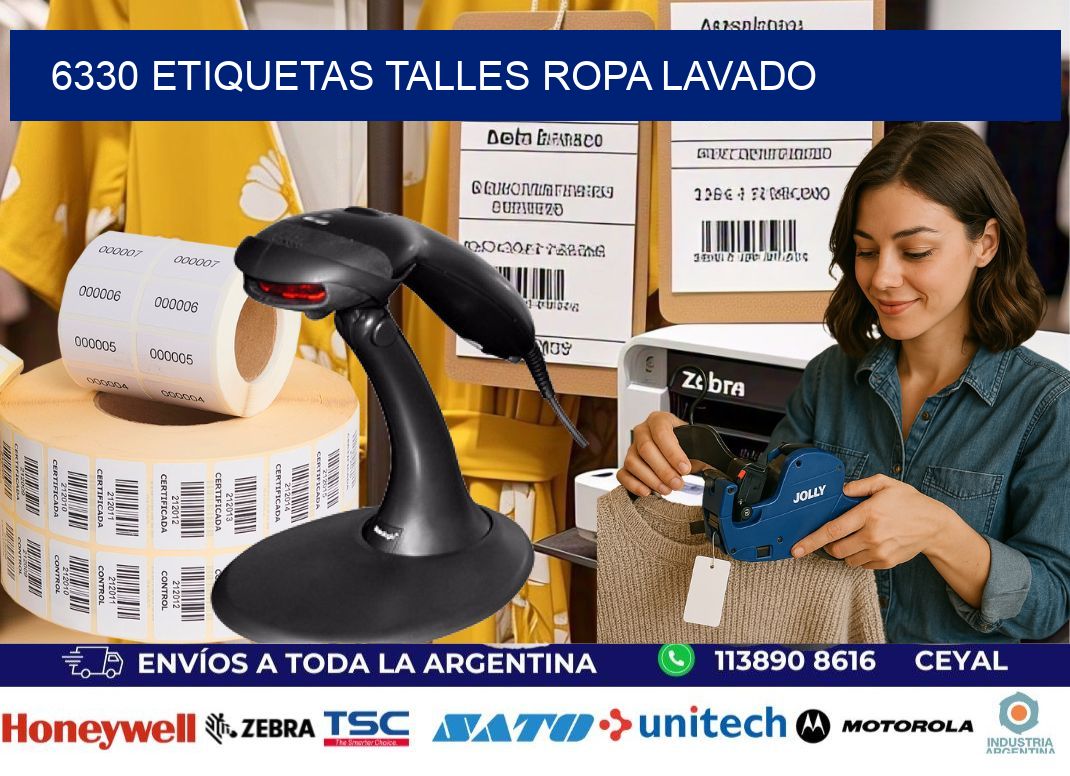 6330 ETIQUETAS TALLES ROPA LAVADO