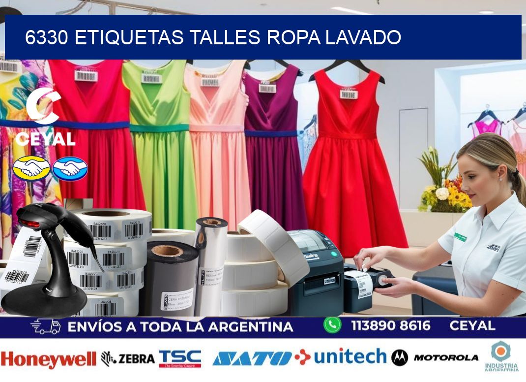 6330 ETIQUETAS TALLES ROPA LAVADO