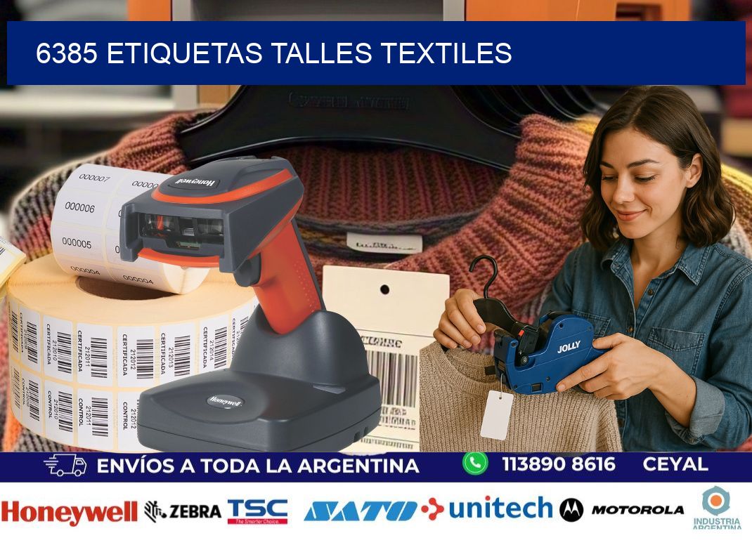 6385 ETIQUETAS TALLES TEXTILES
