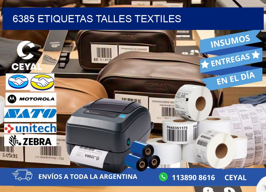 6385 ETIQUETAS TALLES TEXTILES