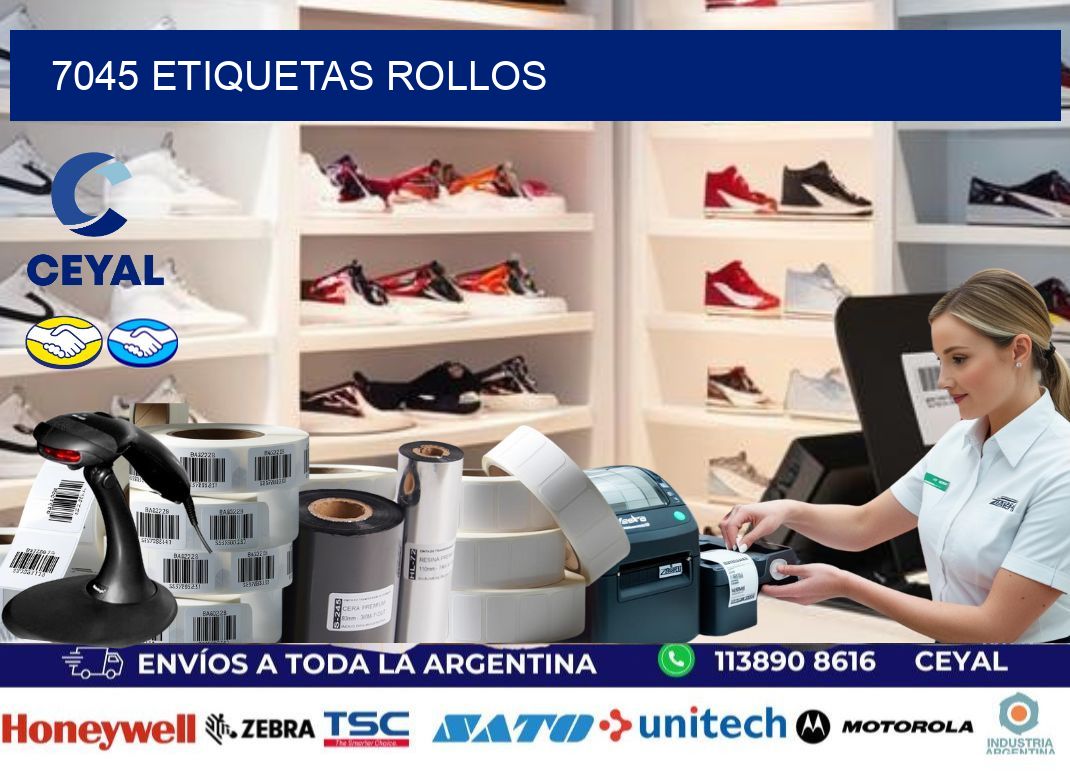 7045 etiquetas rollos
