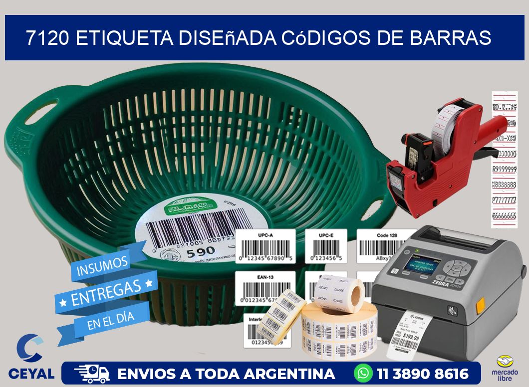 7120 etiqueta diseñada códigos de barras