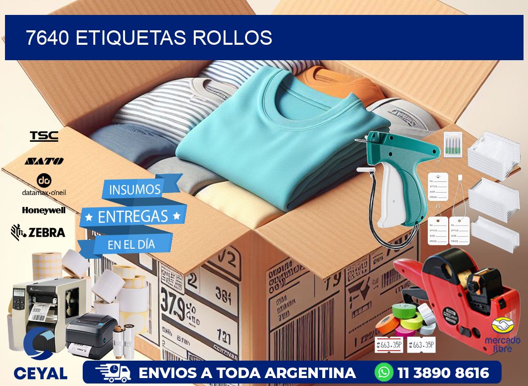 7640 etiquetas rollos