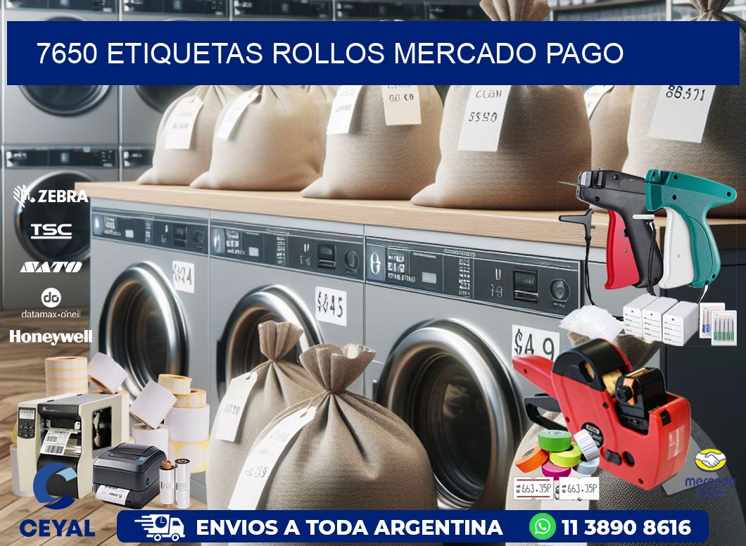 7650 etiquetas rollos MERCADO PAGO
