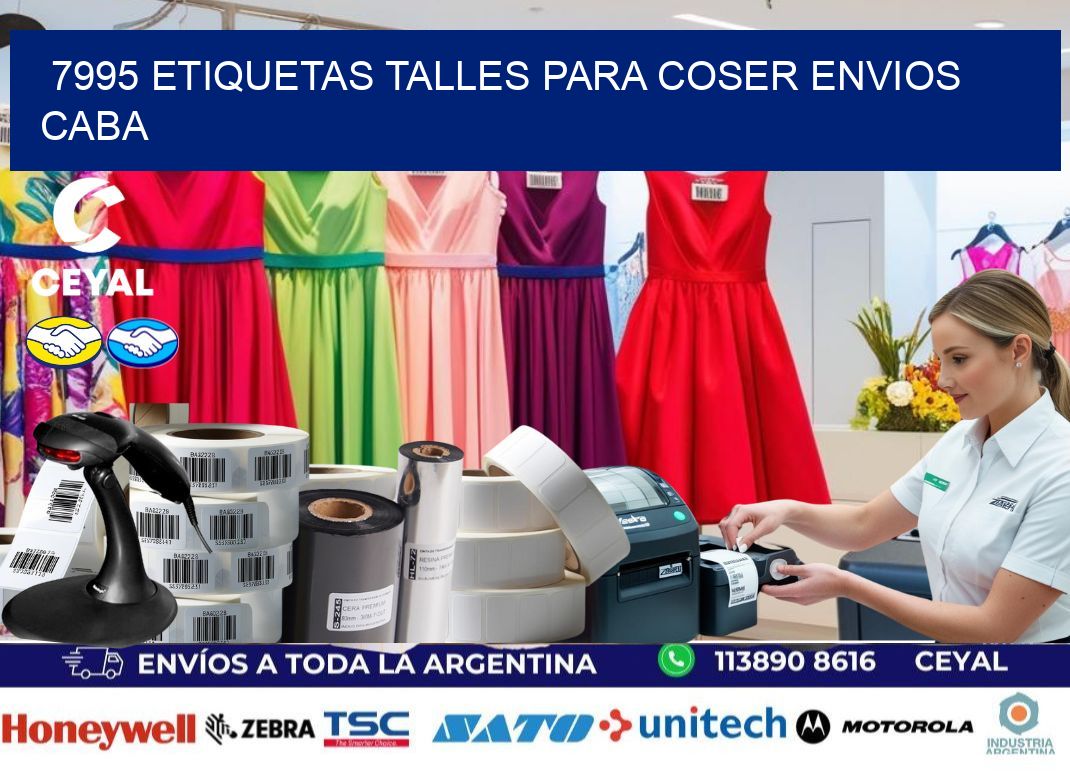 7995 ETIQUETAS TALLES PARA COSER ENVIOS CABA