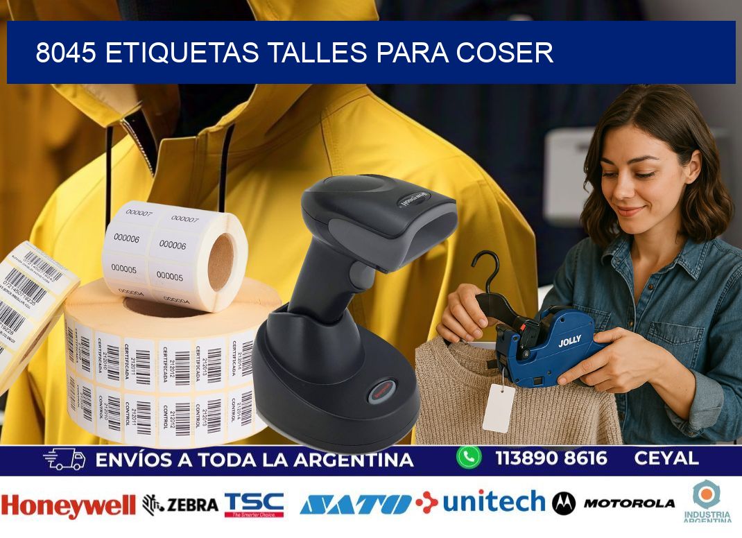 8045 ETIQUETAS TALLES PARA COSER